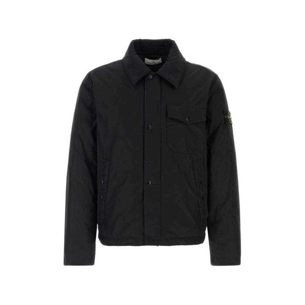 Stone Island Black Jackets - Shirt Jackets Men
